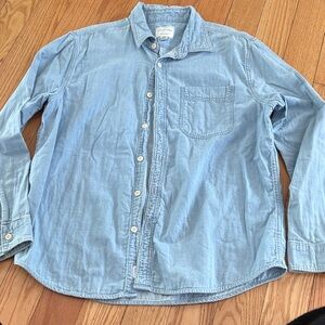 American Eagle Outfitters Light Blue Button-Down Shirt